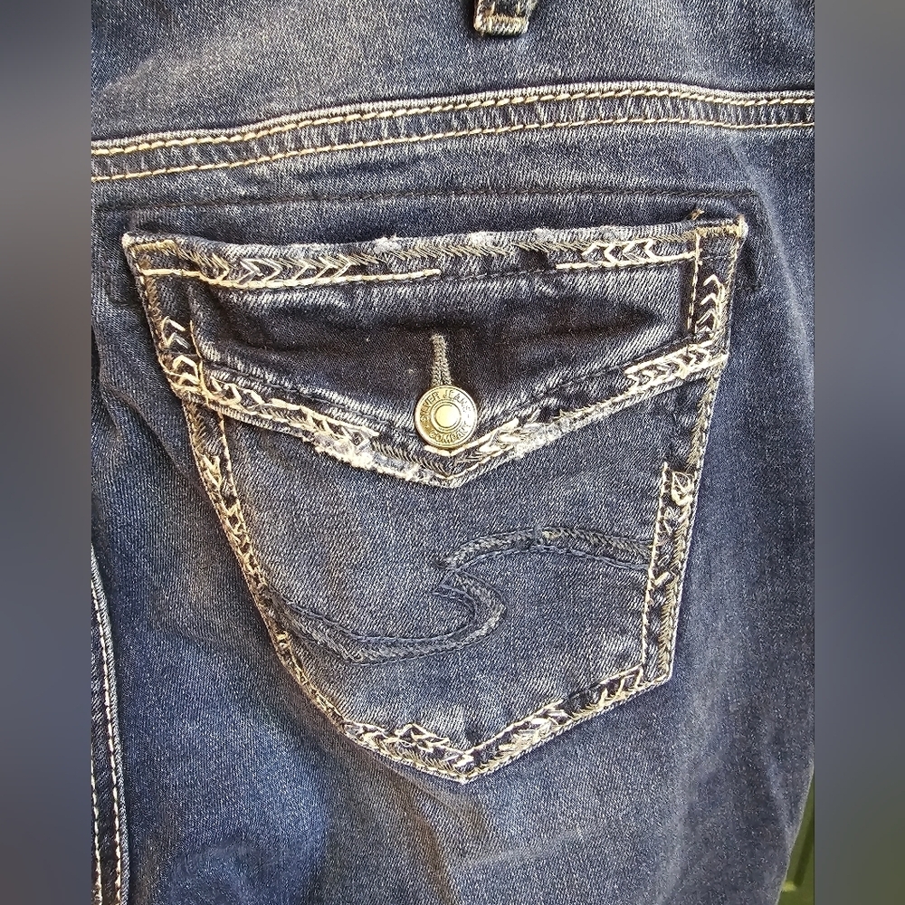 Silver Jeans PLUS 16 33L Suki Boot Cut Denim Pockets - Picture 3 of 5